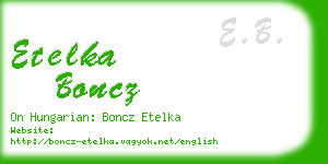 etelka boncz business card